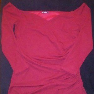 Flirty Off Should Ruched Dress